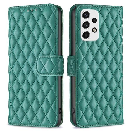 Rombemønster, matt flip-deksel for Samsung Galaxy A53 5G - Grønn
