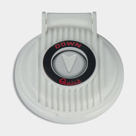 Pédale de commande (descente) Quick, Ø77/84 mm, blanc