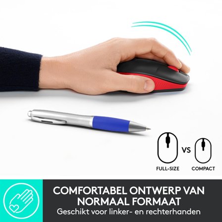 Logitech M190 - mus - rød