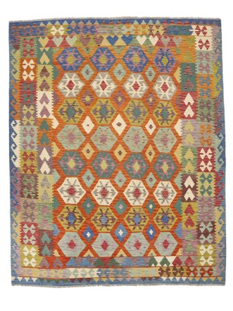 Large Kilim Afghan Old Style Rug 258X303 Wool