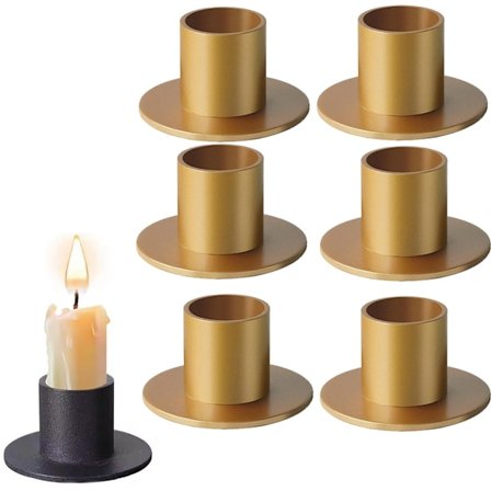 Lysestager 6 stk. Metal Lysestage Fyrfadsstage Lysestage Hylde Lysestage Underlag Lysestager Lysestage til Borddekorationer og Fødselsdag