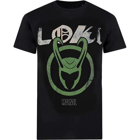 Loki Herr Emblem Bomull T-shirt L Svart