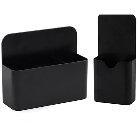 2x magnetisk blyantbrett 12x10x4cm 12x5.7x2.7cm ABS magnetiske blyantholdere magnetisk brett for oppbevaring av tusjer, penner og andre 