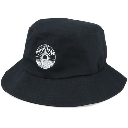 Iconic - Svart bucket Hatt - Ocean Sunset Black Bucket @ Hatstore