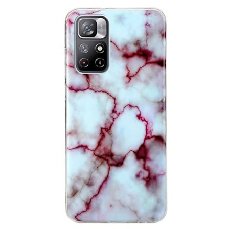 Marmormotiv Xiaomi Redmi Note 11T 5G / Xiaomi Redmi Note 11S 5G skal - Röd