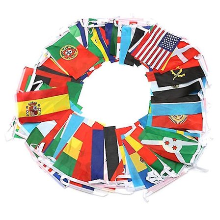 100 Lande Strenge Flag International Vimpel Banner Dekoration db