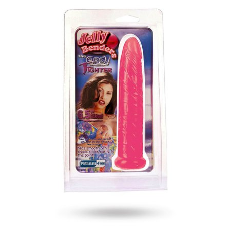 NMC: Jelly Benders - The Easy Fighter 16cm - Pink - Sexleker Vuxen: Vibrator, dildo & massajestaver
