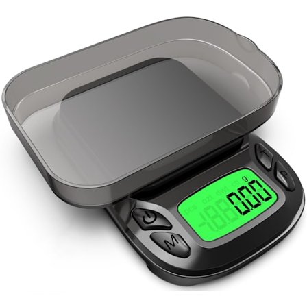 Ultra-Præcisions Smykkevægt 500g x 0,01g | Bærbar Gramvægt med LCD-baggrundsbelysning | Beskyttelsesdæksel & Tara | Multi-Enhedskonvertering