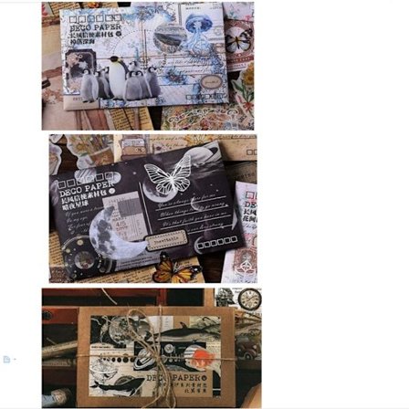 400 ark Vintage Papir Vintage Klistremerke Journal Kit