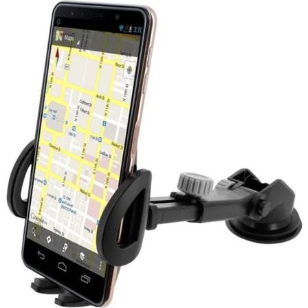Smartphone Bilholder 55 til 95 mm Sugekopmontering Drejelig 270° - Sort