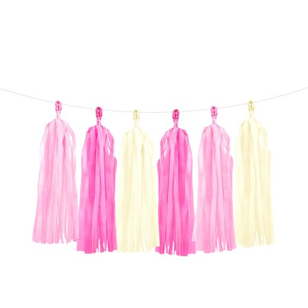 Guirlande med Kvaster Pink