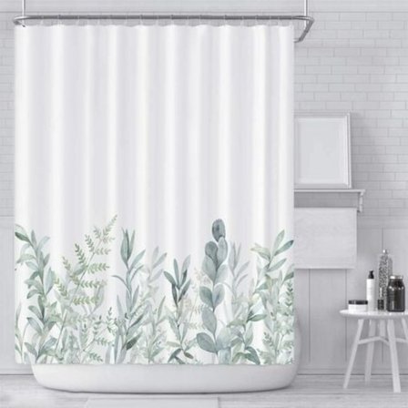 Duschdraperi 180x180, Mögelbeständig Polyestertyg, Vattentätt och Maskintvättbart Duschdraperi med