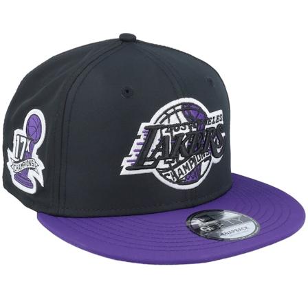 New Era - NBA Noir snapback Casquette - Los Angeles Lakers Infill 9FIFTY Black/Purple Snapback @ Hatstore
