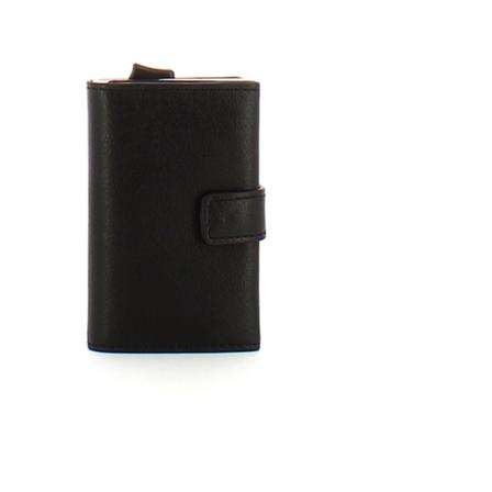 Piquadro, Credit card holder with Sliding System Rfid Black Square Czarny, Mężczyzna, Rozmiar: ONE Size