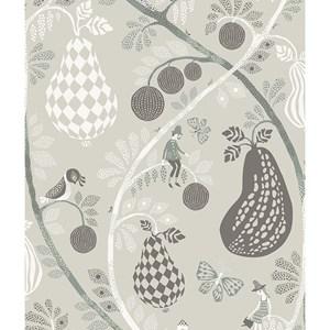 Littlephant Grey Fruit Garden Wallpaper One Size - Home accessories - One size - Grey