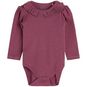 Hust&Claire Purple Fig Bess Baby Body 68 cm - All in ones - 68 cm - Purple