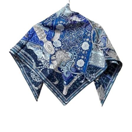 Hermès Vintage Pre-owned Silk scarves blå, Dam Vintage Accessoarer, Dam, Storlek: ONE SIZE