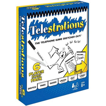 Telestrations brætspil: Underholdende spil for alle aldre - Engagerende tegnespil til familiebinding; Ideelt spil til børn og voksne