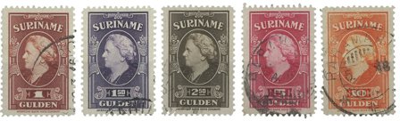Suriname 1945 - NVPH 239/43 - Stemplet