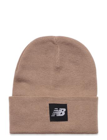 Cuffed Beanie Flying Nb Logo Accessories Headwear Beige New Balance