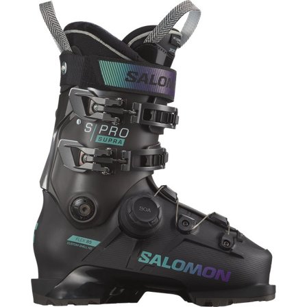 Salomon - Damskie - Buty do jazdy po przygotowanych trasach dla kobiet S/pro Supra Boa 95 - Black / Beluga / Spearmint