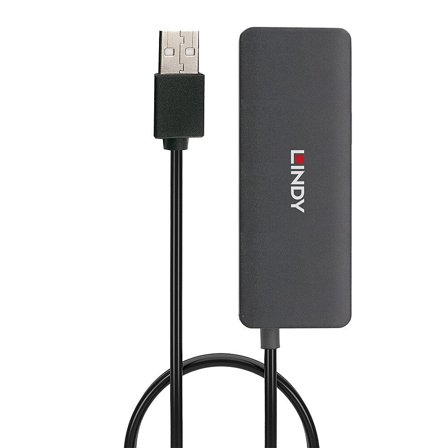 Lindy 4 x USB 2.0, 480 MBit Black