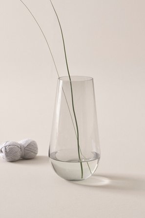 Jotex - Glassvase - Høyde 36 Cm Grå - JAQUELINE - Kjøp Vaser hos Jotex