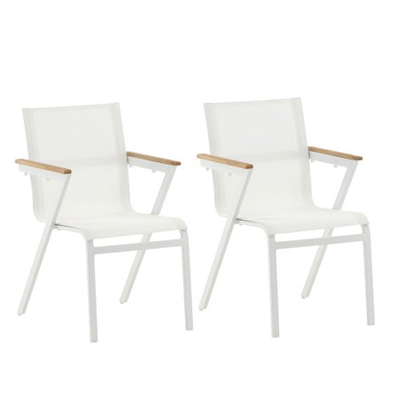 Venture Home Mexico 6183-400 Karmstol 2-pack Natur/Vit, Utemöbler