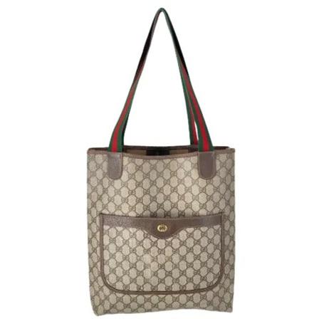 Gucci Vintage, Pre-owned Coated canvas totes Bruin, Dames, Maat:ONE Size