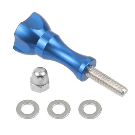 Hjälmfäste Adapter för Gopro Hero 8 7 6 5 4 Yi Sjcam Sports Action Kamera Ridning Racing Klättring Skidåkning Fallskärmshoppning Tillbehör(Blå skruv)