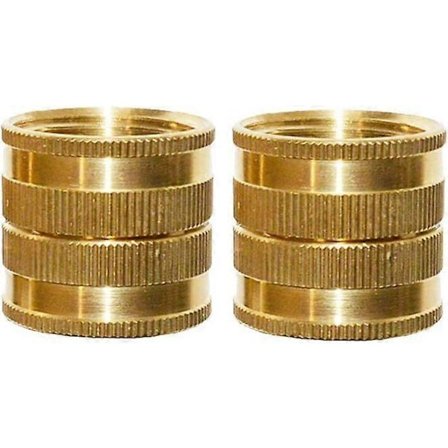 Trädgårdsslangskoppling i mässing Trädgårdsslangsadapter Dubbel hona Vridbar slang JUG