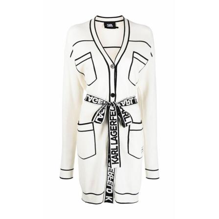 Karl Lagerfeld, Cardigan Biały, Kobieta, Rozmiar: M