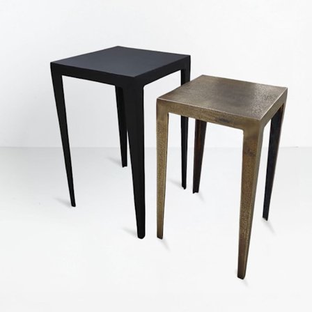 Magro-sivupöytäsetti 2 kpl musta messinki 32x32x57cm