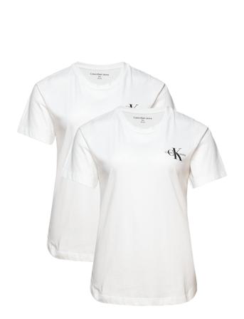 Plus 2-Pack Monogram Slim Tee T-shirts & Tops Short-sleeved Vit Calvin Klein Jeans