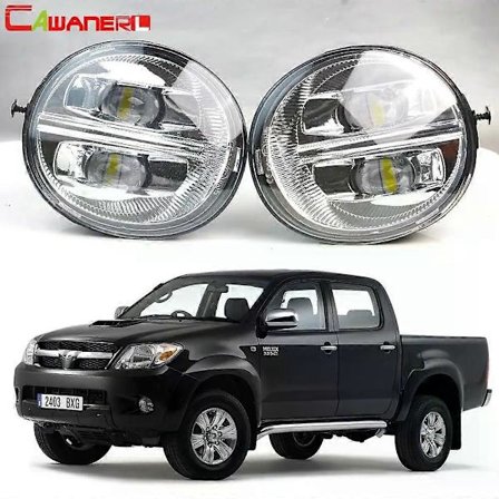 Koskee 2 kappaletta 60W 10000LM auton etu LED-sumuvalosarjaa Yhteensopiva Toyota Hilux 2005 2006 2007 2008 2009 kanssa, kirkas sumuvalo 9006 12V