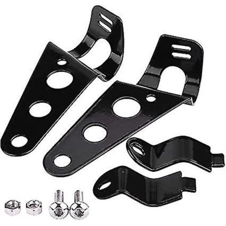 Etuvalon kiinnikkeet, moottoripyörän etuvalon asennuskiinnikkeet Fork Racer 28mm-34mm sopii (2kpl musta)