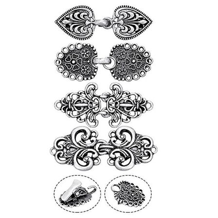 4 Stykker Vintage Sweater Tørklæde Clips Retro Hvirvel Cardigan Kappe Nål Antikke Kappe Clips Keltisk Sweater Lås Kjole Skjorte Broche Lås Til Kvinder