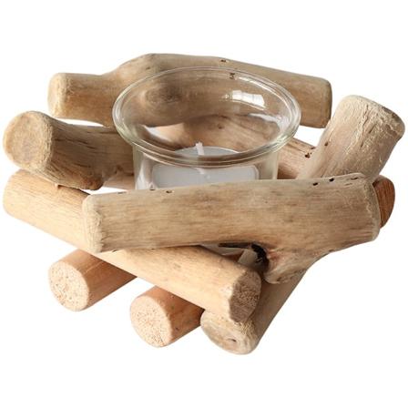 1 kpl juurakkokynttilänjalkaa lasikupilla, rustiikkityylinen tealight-pidike kodin sisustukseen, juhliin, baariin, häihin
