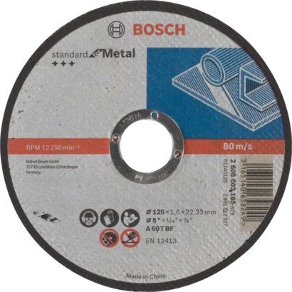 Bosch Standard for Metal Katkaisulaikka 125x1,6mm 1 kpl, Koneiden tarvikkeet & käyttöosat