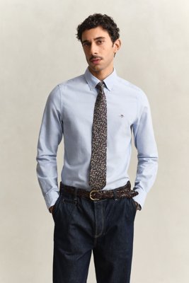 GANT - Oxfordskjorte i slim fit til herre light blue