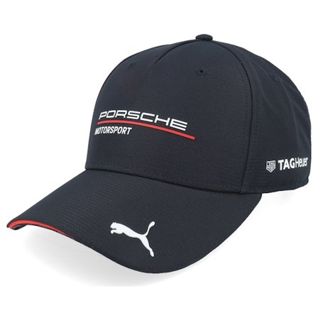 Porsche - Nero adjustable Cappellino - Porsche Motorsport Team Black A-Frame Adjustable @ Hatstore