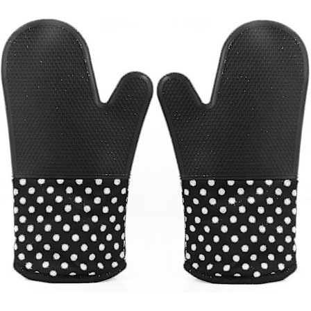 Kaksi Puutarhan Työkäsineparia, Eristävät Käsineet, Silikonikäsineet Keittiöön, Mustat