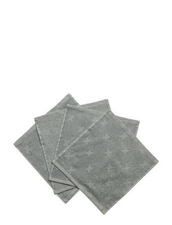 Washcloth 4-Pack Home Bath Time Towels & Cloths Cloths Grønn Müsli By Green Cotton