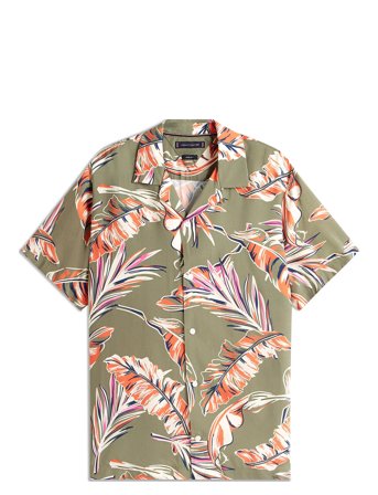 Tommy Hilfiger | Lightweight Leaf Aop Ss Shirt | L