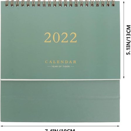 2022 Grønn Skrivebords Kalender Stå Opp Skrivebord År Papir Bordkalender