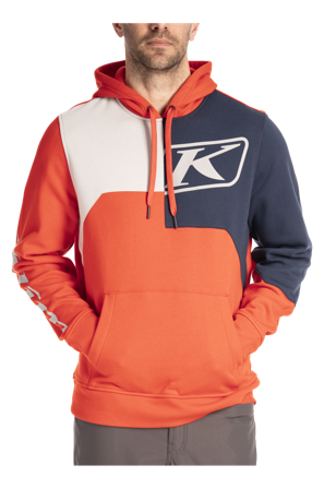 Klim Cliff Hanger Pullover Hoodie Eldröd/Marinblå M