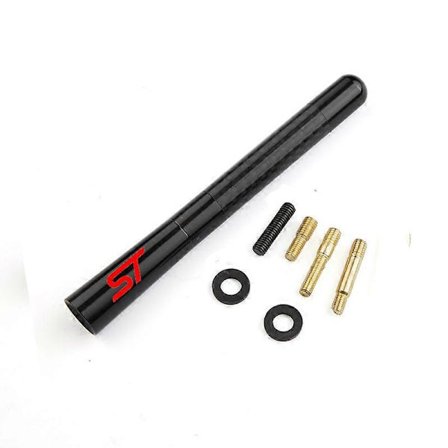 4,7 tum STLINE Kolfiber Kort Radioantenn Dekal För Ford Smax Cmax Focus Fiesta Kuga Escape Explorer Mondeo Fusion Bmax