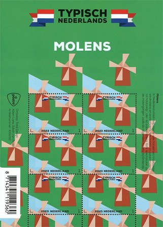 Holland - Typisk hollandsk 2023: Møller - Postfrisk ark