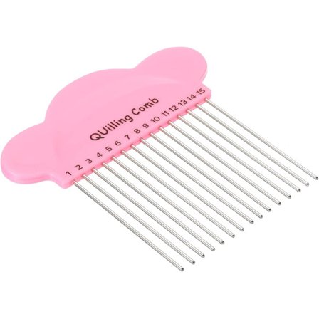 Papir Quilling Værktøj Kam, Origami Kort Holder Opret Strimler Sløjfer til DIY Kunst Håndværk, Pink