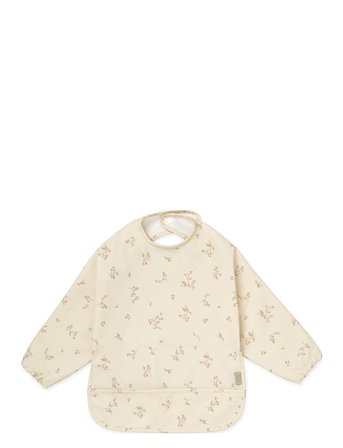 Cam Cam Copenhagen Sleeved Bib - Blueberries - Coral - ONE SIZE